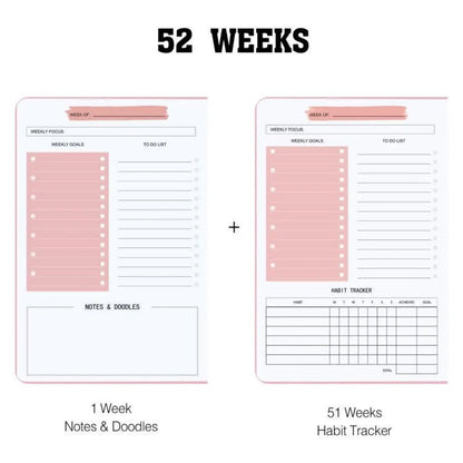 2025 Tree Pattern Spiral Bound Weekly Planner & Notebook & Schedule Organizer, Stationery For Office & School & Study, Plan Book