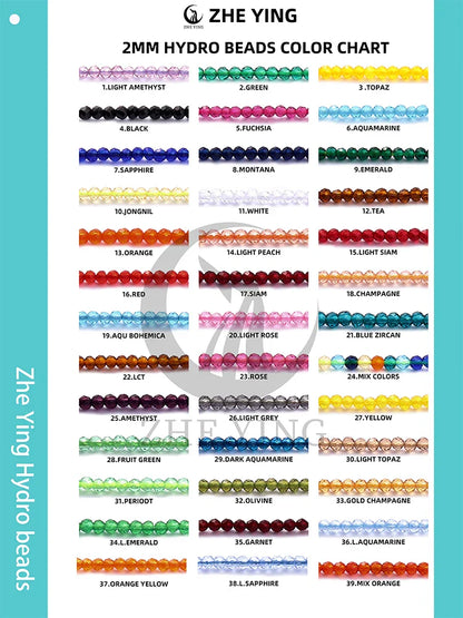 Zhe Ying 10strands/lot Tea Color Glass Beads Hydro Round Micro Faceted Crystal Loose Beads for Bracelet Necklace Accessories