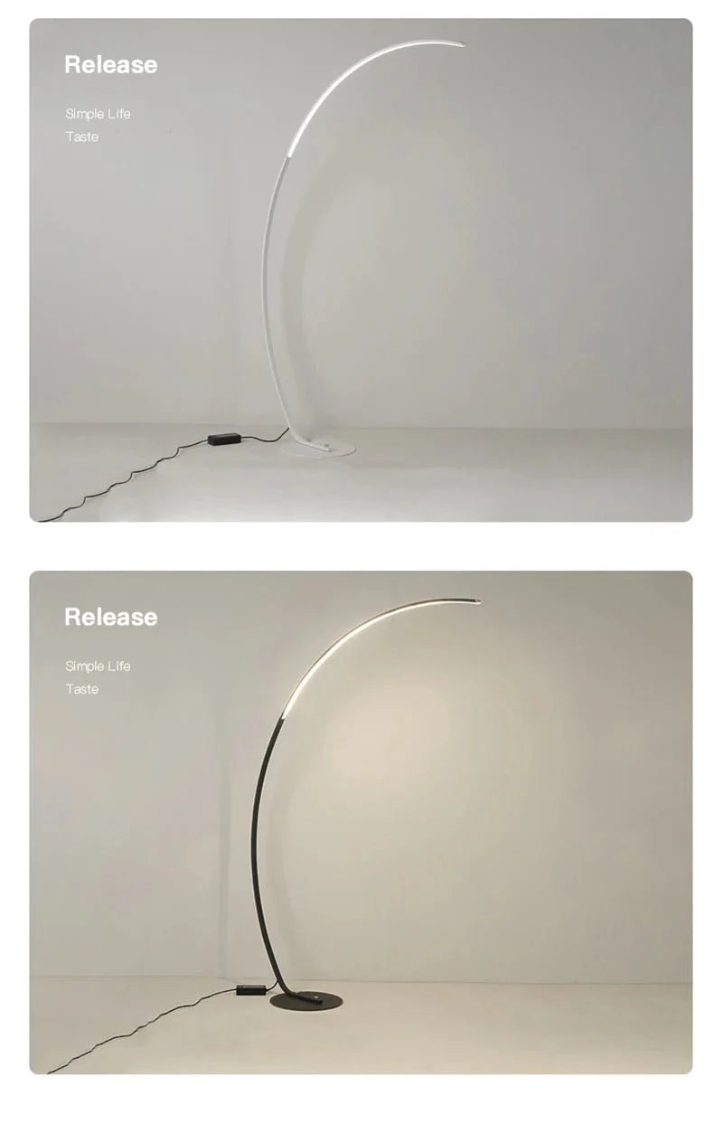 Nordic LED Corner Floor Lamp Simple Black White Floor Light For Dining Room Living Room