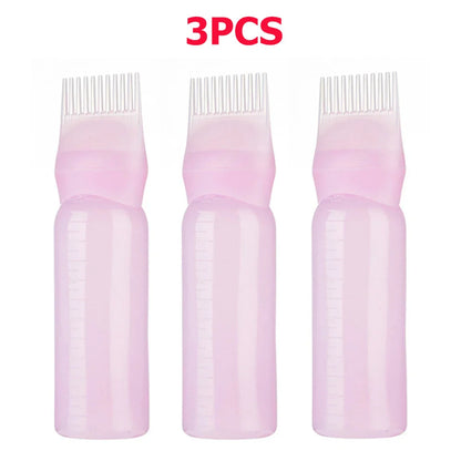 3pcs180ml Hair Oil Applicator Bottle Repeatable Filling Bottle Oil Applicator Bottle for Hair Professional Hairdressing Tools