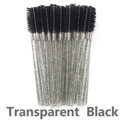 ANNAFRIS 50Pcs  Disposable Eyelash  Brush Soft Head Crystal Eyebrow Brush Lash Extension Brush  Mascara Wand Makeup Tool