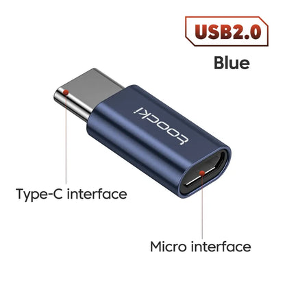 Toocki OTG USB 3.0 To Type C Adapter Micro To Type C Male To USB 2.0 Female Converter for Macbook Xiaomi Samsung OTG Connector
