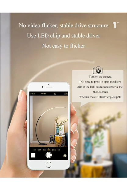 Nordic LED Corner Floor Lamp Simple Black White Floor Light For Dining Room Living Room