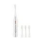 Jianpai Brosse à dents électrique acoustique classique noire et blanche pour adulte, 5 modes, chargement USB, étanche IPX7, électrique acoustique