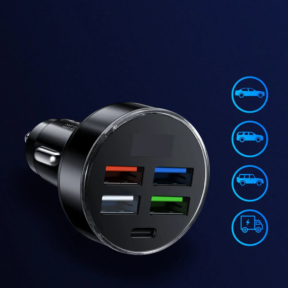 QC3.0 USB Car Charger Fast Charging Type C USB Phone Adapter in Car For iPhone 13 Pro Xiaomi Huawei Samsung Quick Charger