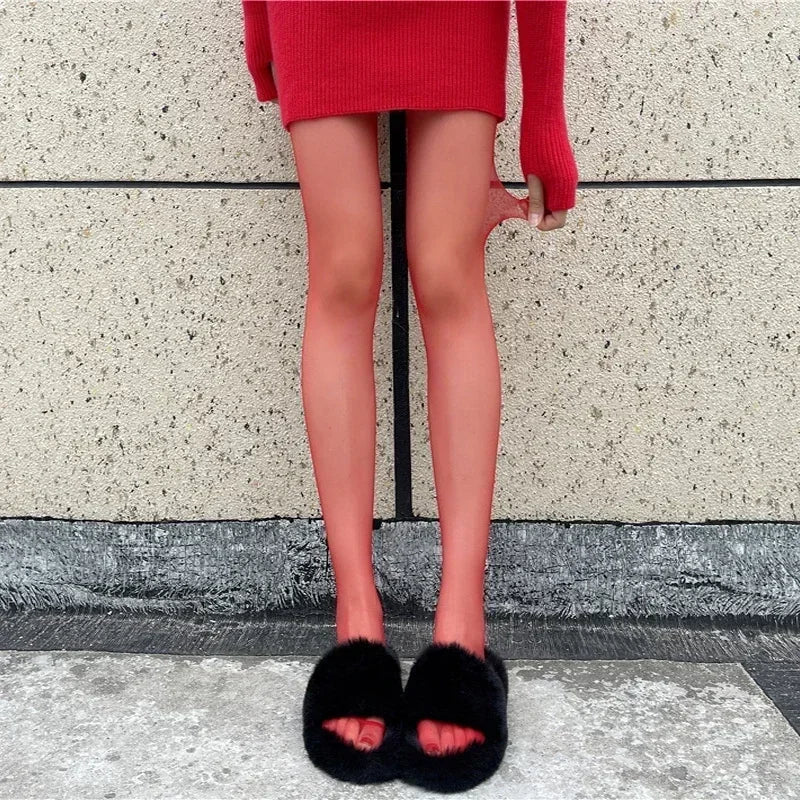 Collants Talenza pour femmes, bas fins, collants, leggings super élastiques grande taille, collants rouges sexy pour femmes, printemps automne hiver