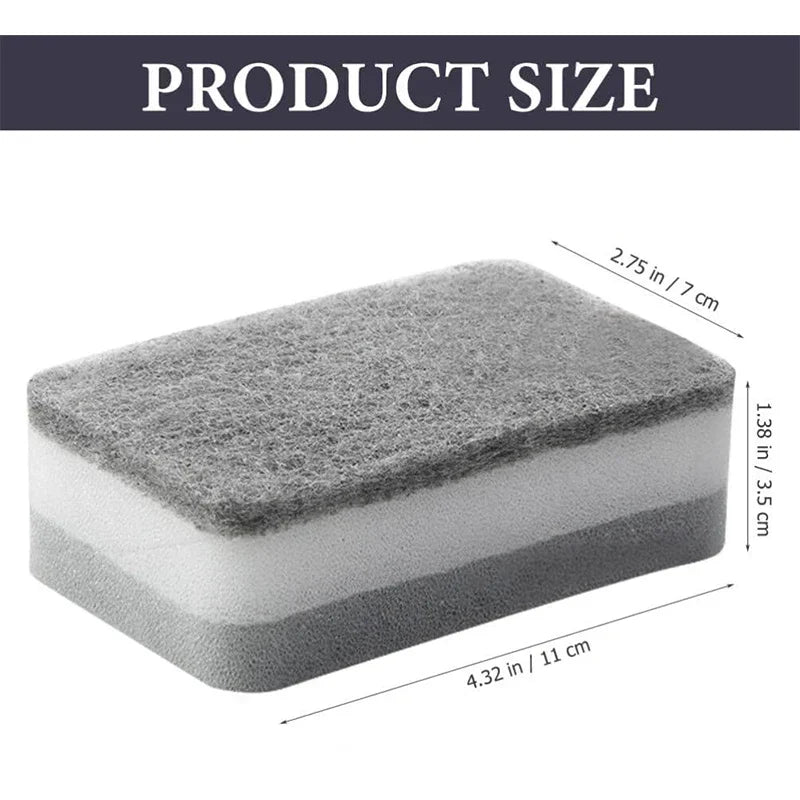 30/5pcs Magic Cleaning Sponges Double-sided Reusable Kitchen Sponge Wipes Pan Pot Dishwashing Scouring Pads Brush Clean Tools