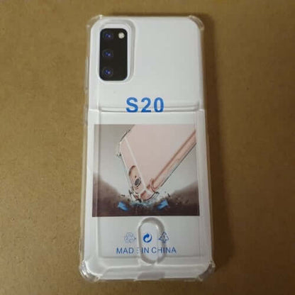 Soft TPU Clear Case With Card Slot - For Samsung S20