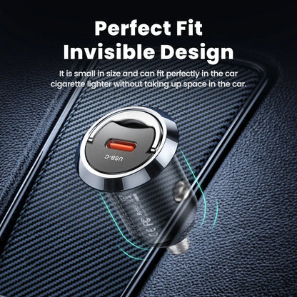 Toocki 45W USB C Car Charger for Samsung S23 S22 S21 Xiaomi Huawei QC PD Fast Charging Car Phone Charger for iPhone 15 14 13 12