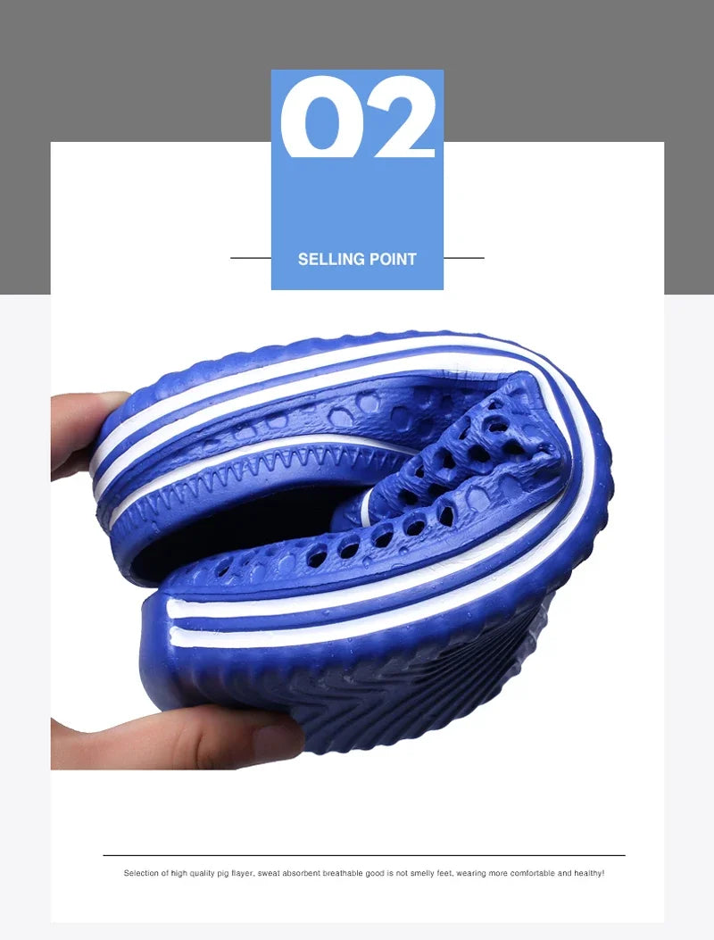 YRZL Mens Slippers Beach Shoes Unisex Hollow Outdoor Casual Men Beach Sandal Flip Flops Shoes Non-slip Size 36-45 Mens Slippers