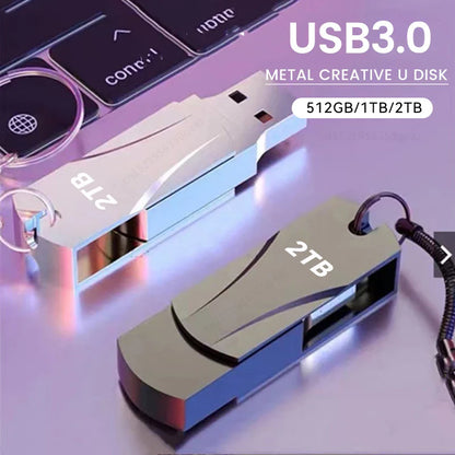 Clé USB 3.0 512 Go 1 To 2 To Clé USB haute vitesse Clé USB étanche Clé USB Disque U cadeaux 256 Go