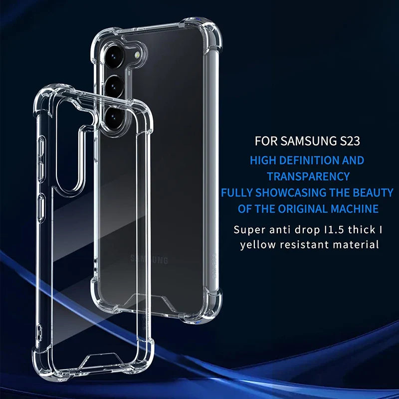 Hybrid Shockproof Case For Samsung Galaxy S23 S21 FE S22 Plus Ultra Clear Hard Case For Samsung A54 A34 A24 A14 A04S A53 A33