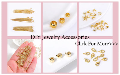 18K Gold Plated Separators For Bead,Spacers Beads For Jewelry Making,Brass Metal Round Beads,DIY Bracelets/Necklace Accessories