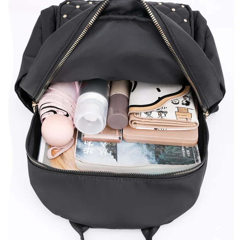 Sac à Dos Mode Femme, Sacs à Dos en Nylon de Haute Qualité, Grand Sac de Voyage pour Femmes, Grands Cartables pour Filles Adolescentes, Sac à Bandoulière