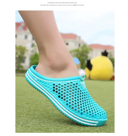 YRZL Mens Slippers Beach Shoes Unisex Hollow Outdoor Casual Men Beach Sandal Flip Flops Shoes Non-slip Size 36-45 Mens Slippers