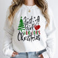 Just A Girl Who Loves Christmas Print Pullovers Women Fashion Pure Color Round Neck Hoodless Sweatshirt Autumn Winter Sweatshirt