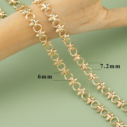 YEGUI C77,diy chain,18k gold rhodium plated,copper,pass REACH,nickel free,jewelry making,charms,diy bracelet necklace,1m/lot