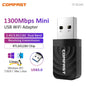 1300Mbps USB3.0 Wifi Adapter 2.4G&5GHz Dual Band 802.11AC Wireless Network Card WiFi Antenna Wifi Receiver For Laptop Desktop PC