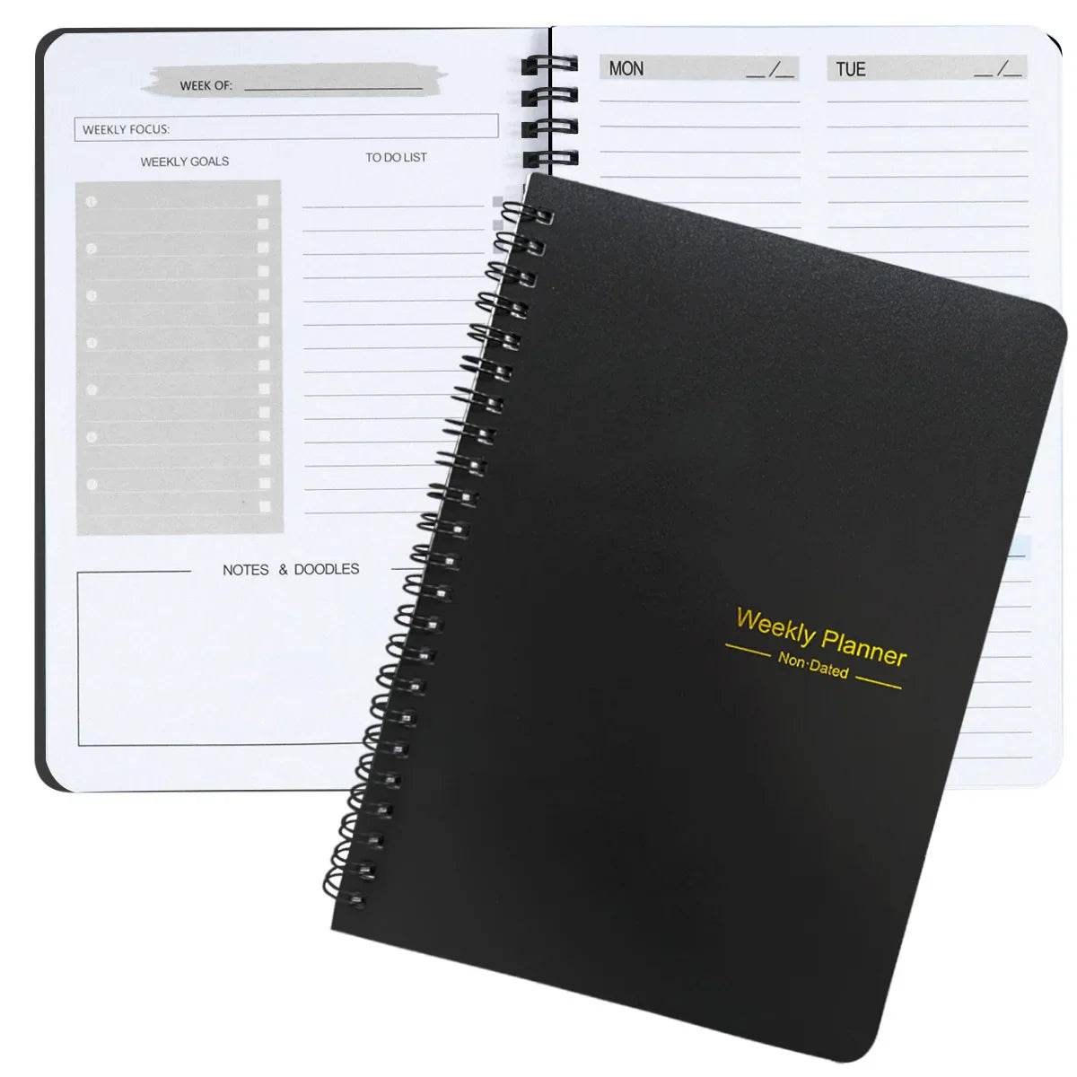 2025 Tree Pattern Spiral Bound Weekly Planner & Notebook & Schedule Organizer, Stationery For Office & School & Study, Plan Book