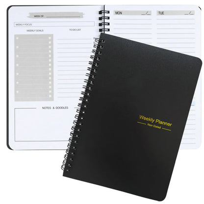 2025 Tree Pattern Spiral Bound Weekly Planner & Notebook & Schedule Organizer, Stationery For Office & School & Study, Plan Book