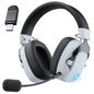 Wireless Gaming Headset with Detachable Noise Cancelling Microphone,2.4G Bluetooth-USB-3.5mm Wired Jack 3 Modes for Multi-device