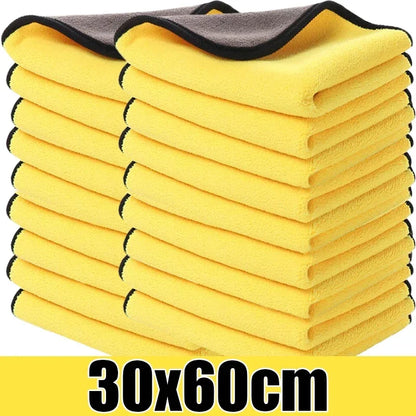 Chiffons en microfibre double face pour voiture, super absorbants, pour le lavage, le séchage, le nettoyage, les serviettes de détail automobile, les chiffons de nettoyage, outils