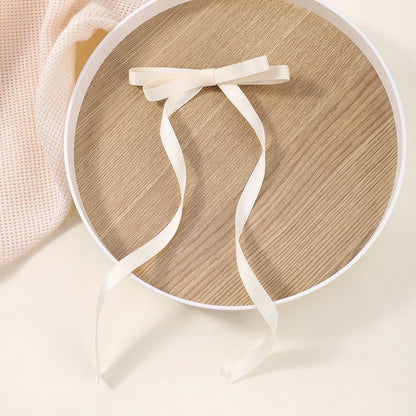 2pcs 2024 New Cute Ribbon Bow Headband Long Tassel Hair Clip Women's Hair Accessories Girls Party Headwear Side Clips Wholesale