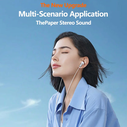 For Samsung Headphones HiFi Bass Stereo Volume Control With Mic Type C 3.5mm Eadphones For Galaxy S24 S23 S22 S21 Ultra Note 20