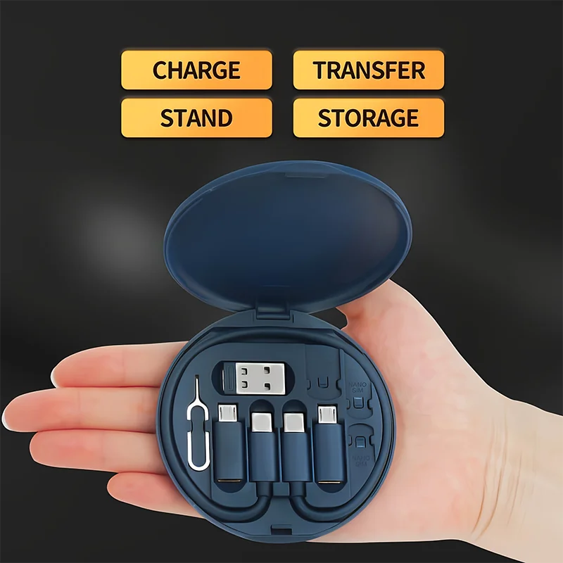 Kit de câbles adaptateurs de charge USB multi Type C vers C 60W, ensemble de conversion USB C vers Lightning, USB A et Type C vers Micro/Type C/Lightning