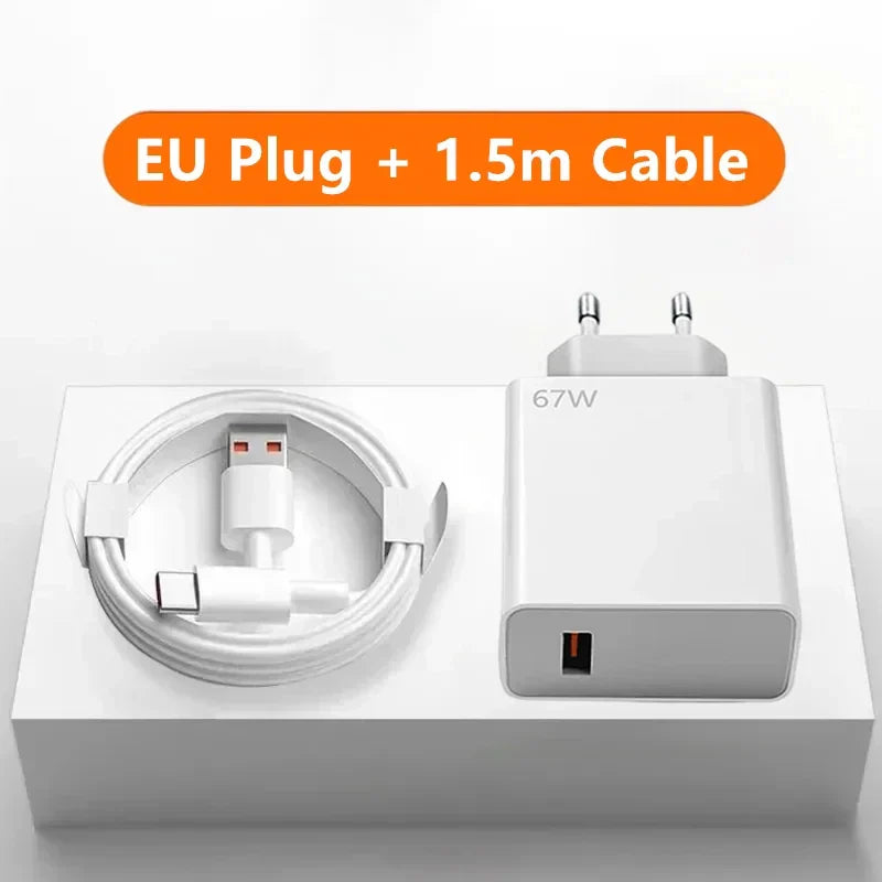 6A Ultra Fast Charger Cable for Xiaomi 15 14 13 12 Redmi Note 10 11T 12T 13 POCO X3 X4 F4 Quick Charging Type C USB Cable Set