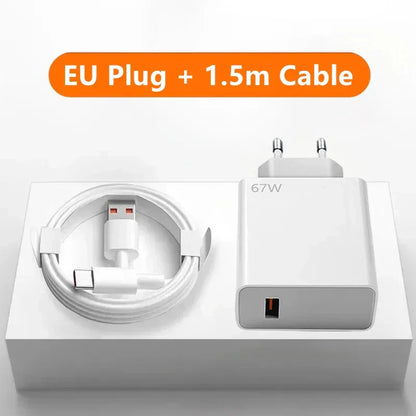 6A Ultra Fast Charger Cable for Xiaomi 15 14 13 12 Redmi Note 10 11T 12T 13 POCO X3 X4 F4 Quick Charging Type C USB Cable Set