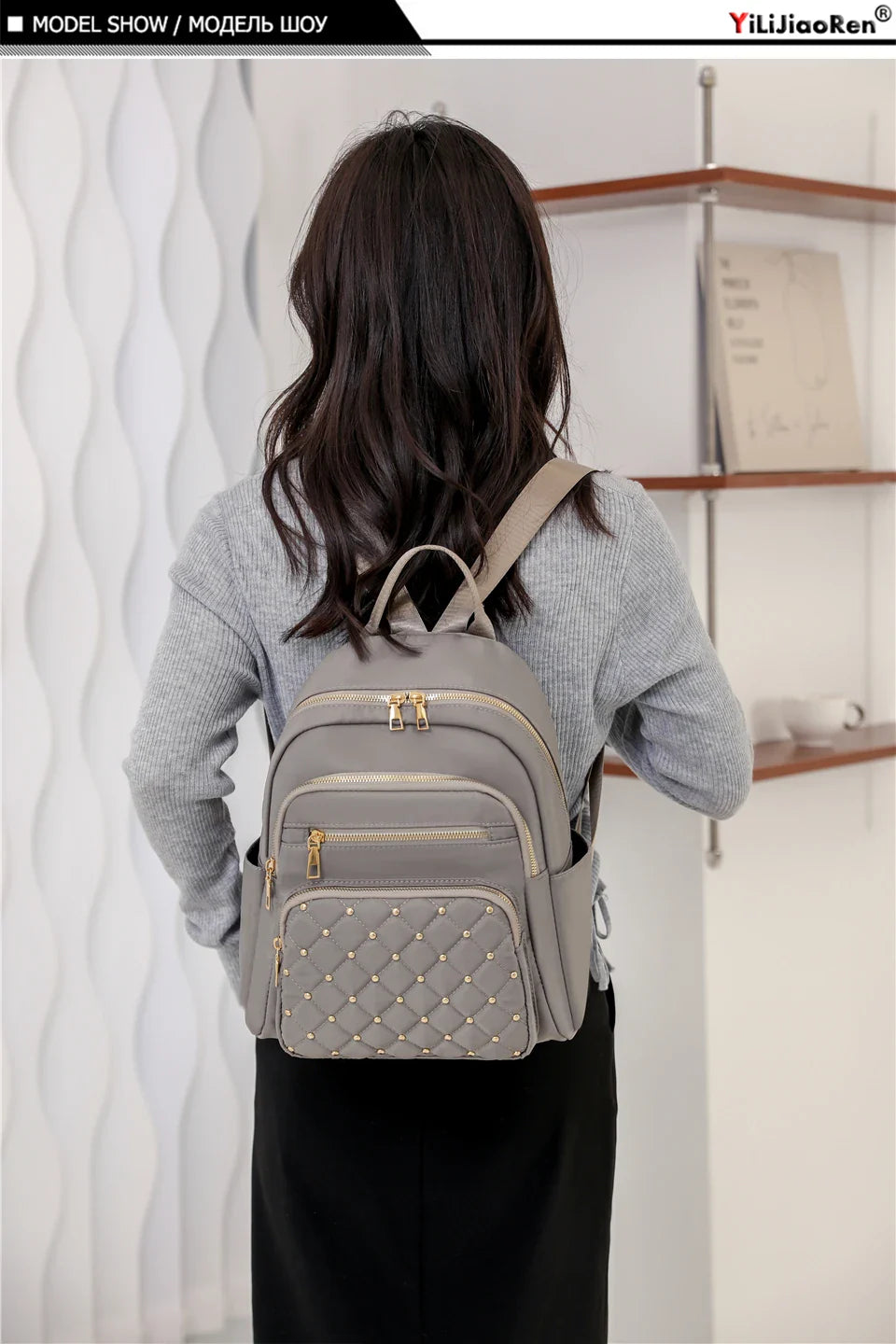 Sac à Dos Mode Femme, Sacs à Dos en Nylon de Haute Qualité, Grand Sac de Voyage pour Femmes, Grands Cartables pour Filles Adolescentes, Sac à Bandoulière