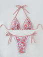 2025 Halter String Triangle Two Piece Bikini Women Swimwear Female Swimsuit Bathers Bathing Swimming Suit Beachwear Summer