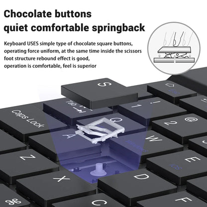 EMTRA Clavier et souris Bluetooth rétroéclairés pour iOS, Android, Windows, iPad, clavier portugais, clavier espagnol