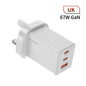 Toocki 67W GaN USB C Charger 65W Quick Charge QC 4.0 PD 3.0 45W Type C Fast USB Charger For iPhone 16 15 14  Pro Samsung MacBook