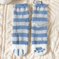 Autumn Winter Coral Velvet Socks Cute Cat Claw Socks For Women Children Girls Middle Tube Thickened Sleep Socks Home Floor Socks
