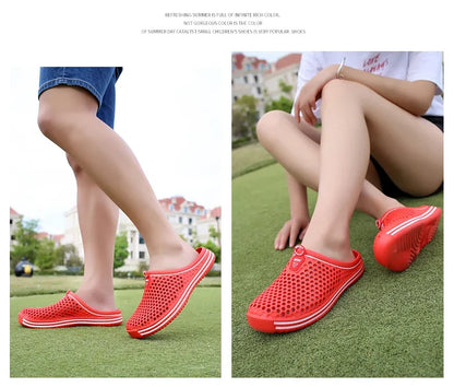 YRZL Mens Slippers Beach Shoes Unisex Hollow Outdoor Casual Men Beach Sandal Flip Flops Shoes Non-slip Size 36-45 Mens Slippers