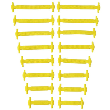 16pcs/lot Silicone Shoelaces No Tie Shoelaces 12 colors Elastic Lace Shoelace Creative Lazy Silicone Laces Rubber Lace