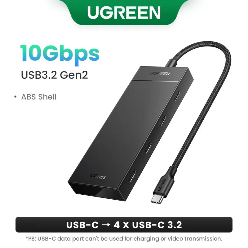 UGREEN USB C Hub 4 Ports USB Type C to USB 3.0 Hub Splitter Adapter for MacBook Pro iPad Pro Samsung Galaxy Note 10 S10 USB Hub