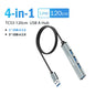 Lemorele Adaptateur USB OTG 4 ports 120 cm Adaptateur multi-répartiteur USB A 3.0 Accessoires pour ordinateur portable Xiaomi Lenovo Macbook Pro
