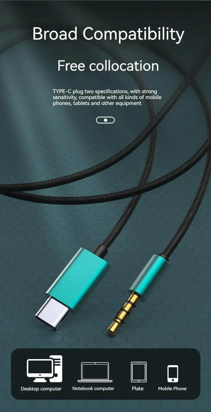 Wired Earphone 3.5mm AUX/Type C HiFi Surround Heavy Bass With MIC In-Ear Game Music Headsets For Samsung Huawei Xiaomi iPad PC