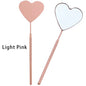 1pcs Heart Shape Eyelash Mirror Magnifying Long Handle Mirror For Checking False Eyelashes Extension Supplies Beauty Makeup Tool