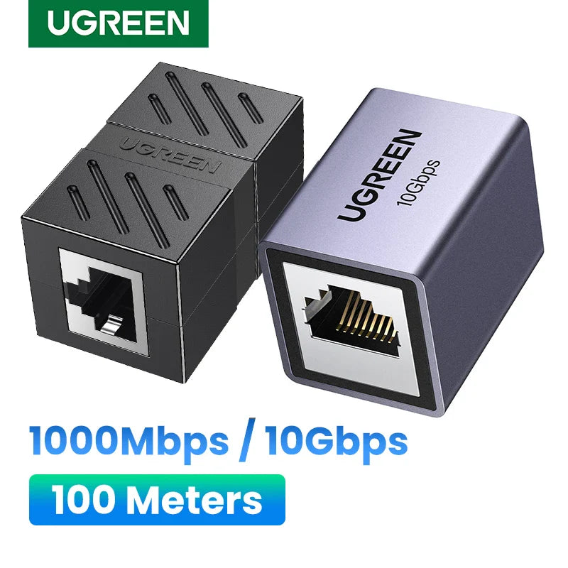 UGREEN Connecteur RJ45 Rallonge Réseau Ethernet pour Câble Ethernet Cat7 Cat6 Cat5e Adaptateur Gigabit Femelle à Femelle