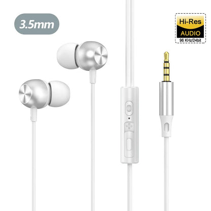 Type C Headphones For Samsung Galaxy S24 S23 S21 S22 Ultra Wired Earphones A53 A52 A34 A54 Note 20 5G 3.5mm Jack Earbud Headset