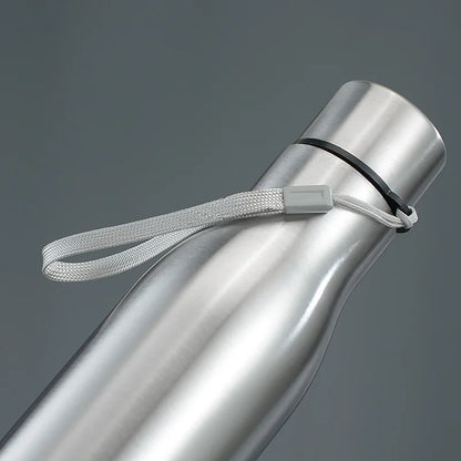 1pc 750ml/1000ml Stainless Steel Water Bottle, Large Capacity Portable Sports Bottles For Outdoor Camping Hiking Travel