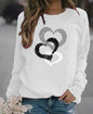 Women's Casual Round Neck Sweatshirt Autumn/winter Printed Christmas Santa Claus Design Comfortable Breathable Ladies Top