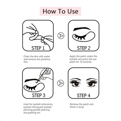50 Pieces Of Hydrogel Eyelash Patch Grafting Eyelashes Isolating Pad Eyelash Patch Beauty  Moisturizing Eye Mask for Long-lastin