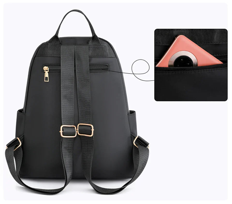 Sac à Dos Mode Femme, Sacs à Dos en Nylon de Haute Qualité, Grand Sac de Voyage pour Femmes, Grands Cartables pour Filles Adolescentes, Sac à Bandoulière