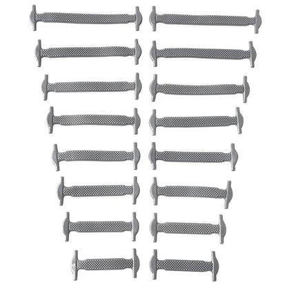 16pcs/lot Silicone Shoelaces No Tie Shoelaces 12 colors Elastic Lace Shoelace Creative Lazy Silicone Laces Rubber Lace