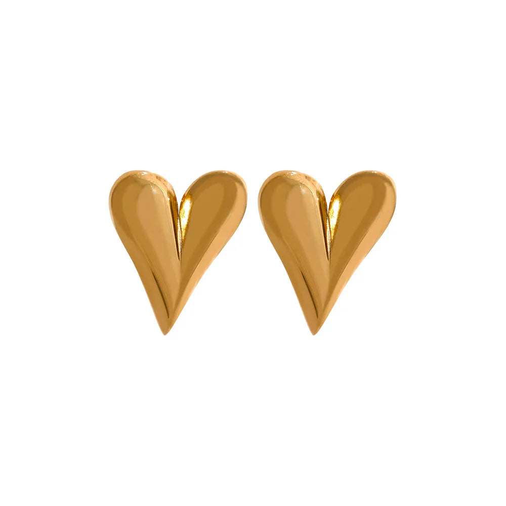 Yhpup Temperament Heart Pendant Chain Necklace for Women Stainless Steel Stylish Choker 18 K Jewelry Waterproof Party Gift